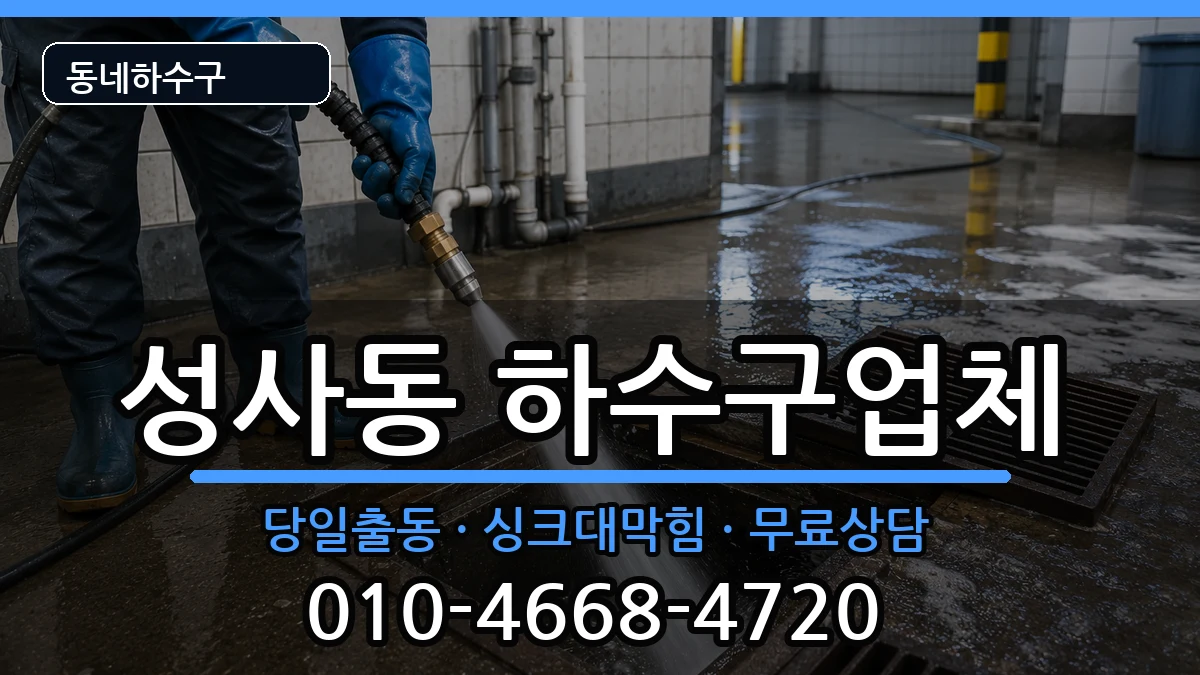 경기고양시덕양구성사동 하수구막힘 증상 처리 안내 이미지 2