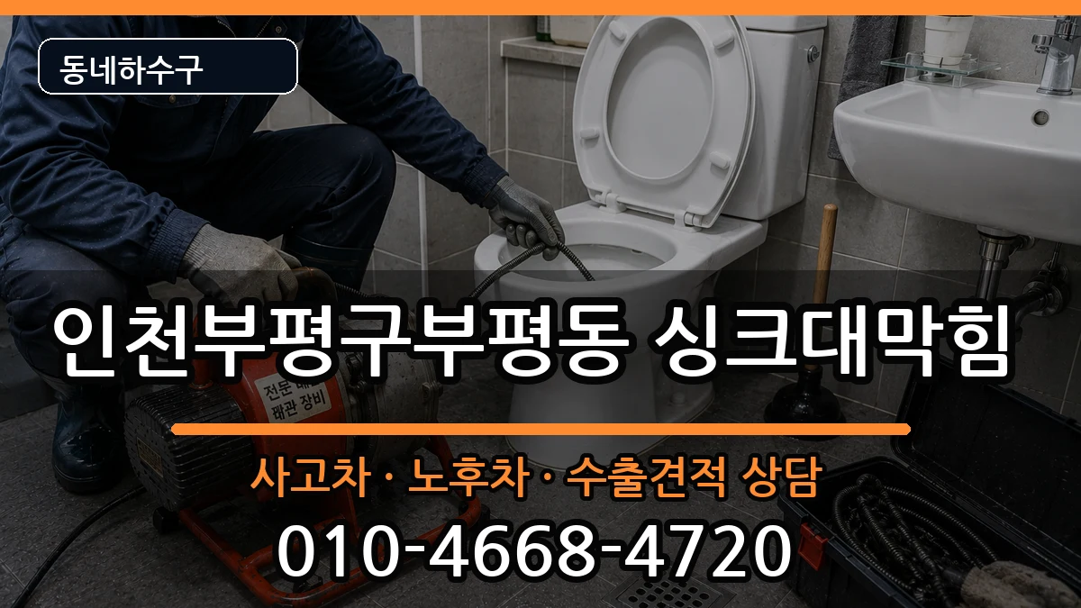 인천부평구부평동 싱크대막힘 인천부평구부평동 싱크대막힘 증상 처리 안내 이미지 1