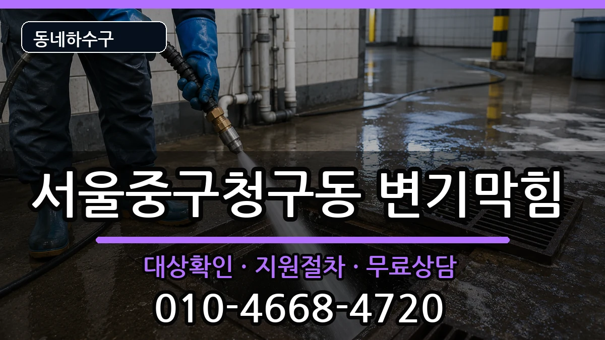 서울중구청구동  변기막힘 지역형