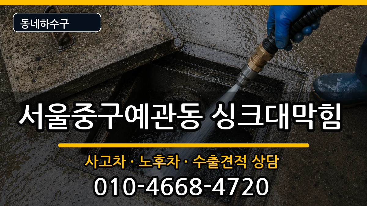 서울중구예관동 싱크대막힘 서울중구예관동 싱크대막힘 증상 처리 안내 이미지 1