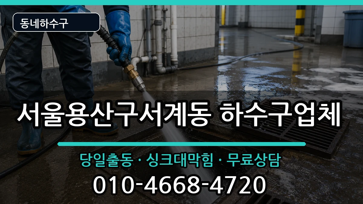 서울용산구서계동 하수구막힘 서울용산구서계동 하수구막힘 증상 처리 안내 이미지 2