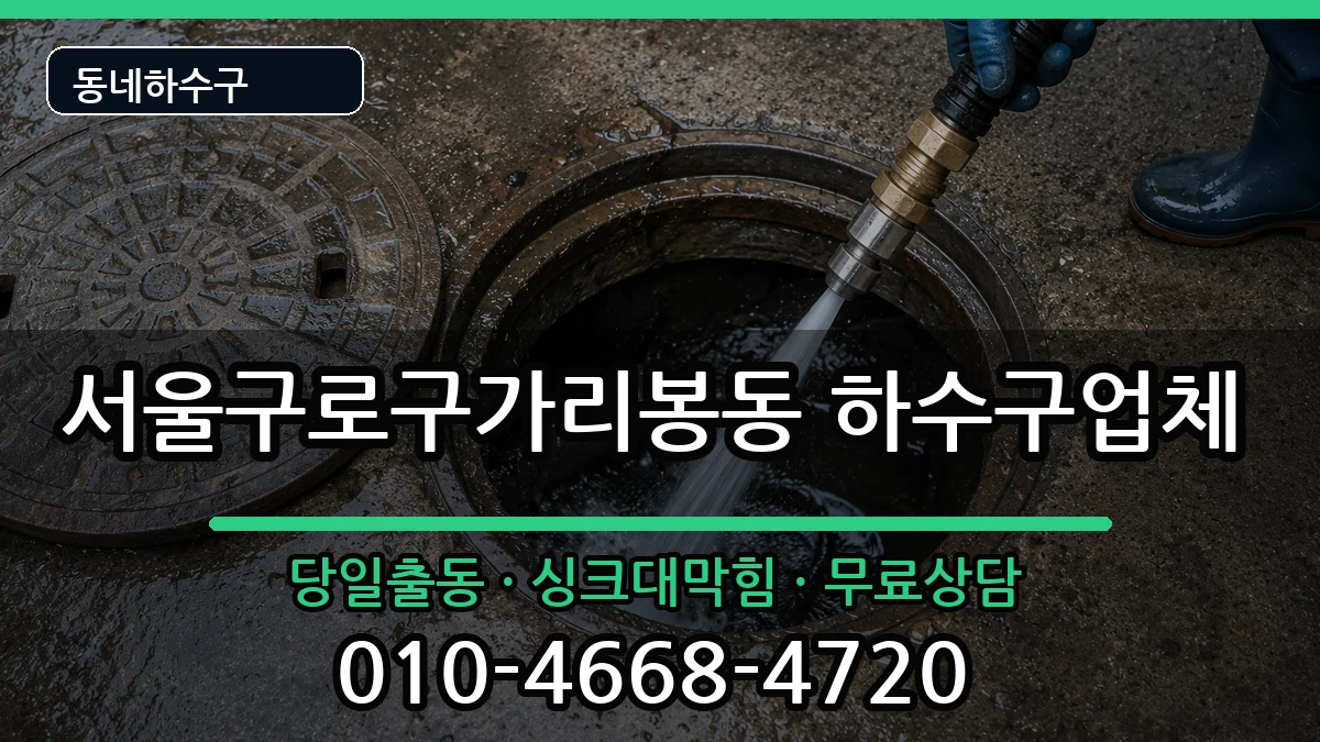 서울구로구가리봉동 하수구막힘 서울구로구가리봉동 하수구막힘 증상 처리 안내 이미지 1