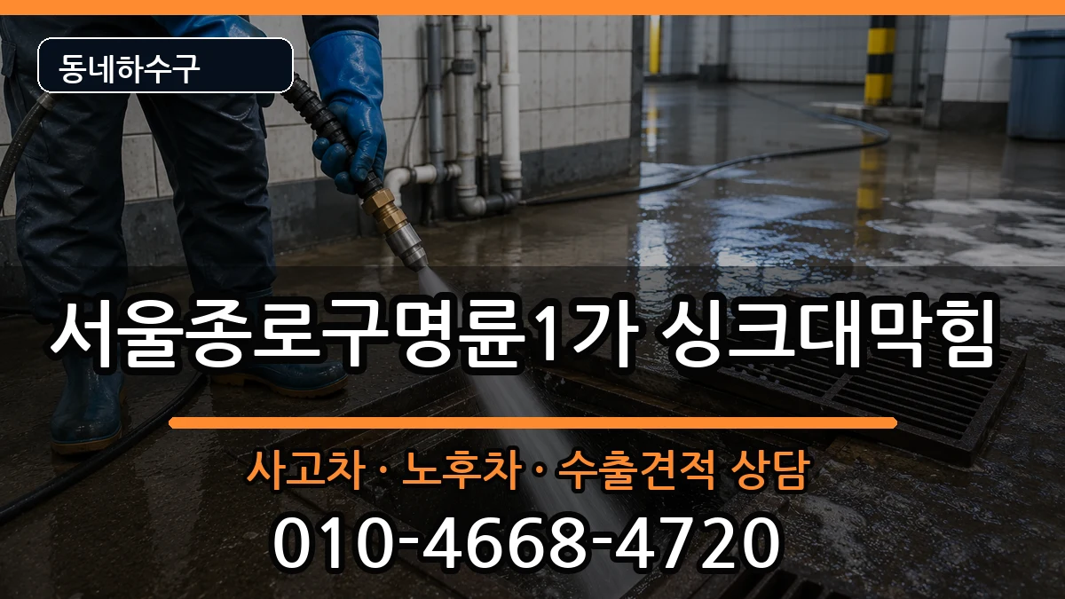 서울종로구명륜1가 싱크대막힘 서울종로구명륜1가 싱크대막힘 증상 처리 안내 이미지 1