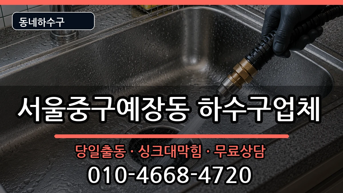 서울중구예장동 하수구막힘 서울중구예장동 하수구막힘 증상 처리 안내 이미지 2