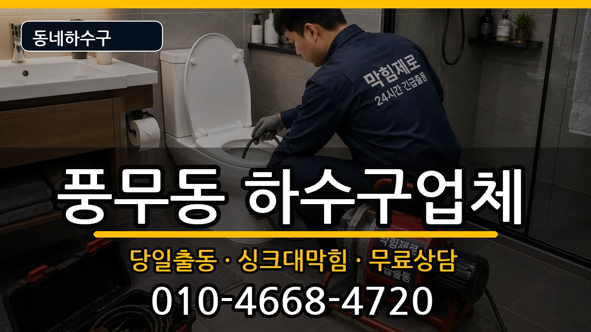 경기김포시풍무동 하수구막힘 증상 처리 안내 이미지 3