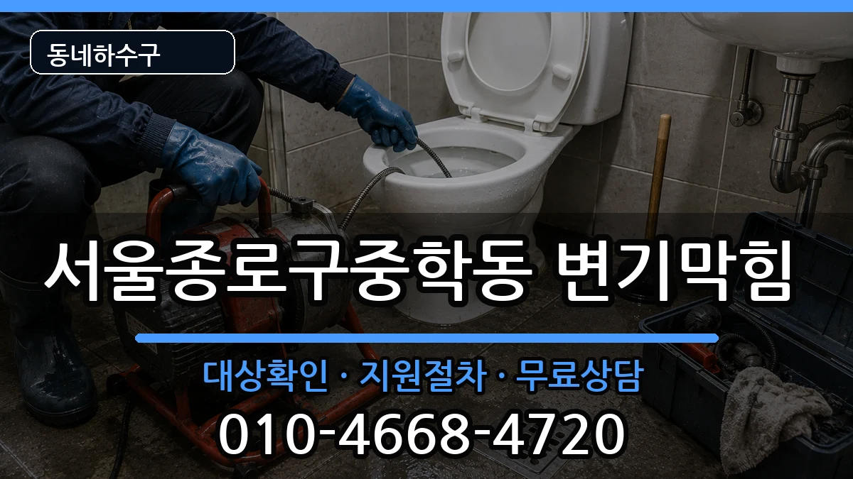 서울종로구중학동  변기막힘 비교형