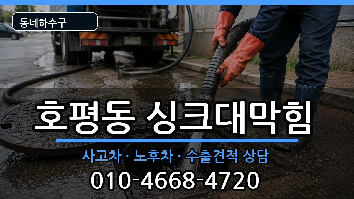 경기남양주시호평동  싱크대막힘 정보형