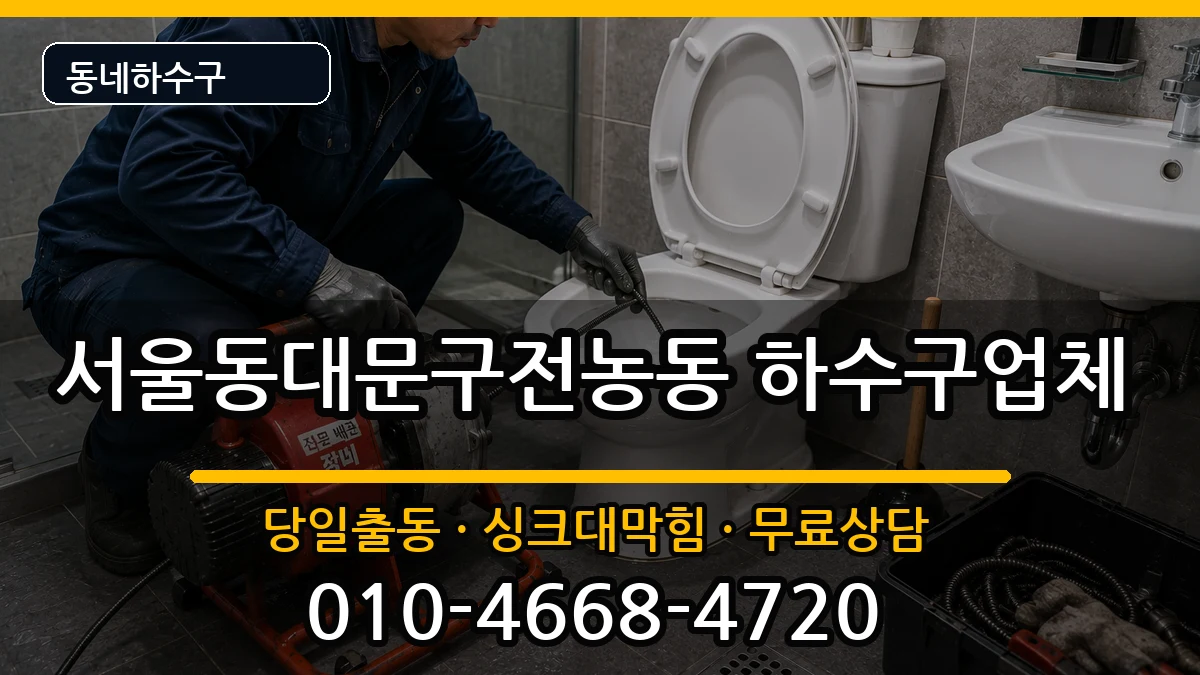 서울동대문구전농동  하수구막힘 사례형