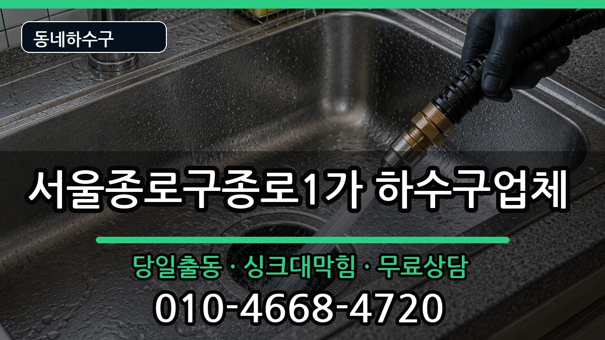 서울종로구종로1가 하수구막힘 증상 처리 안내 이미지 3