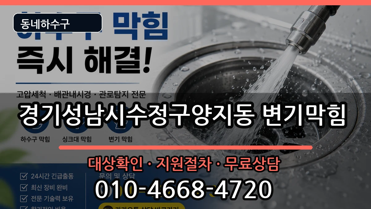 경기성남시수정구양지동 변기막힘 경기성남시수정구양지동 변기막힘 증상 처리 안내 이미지 2