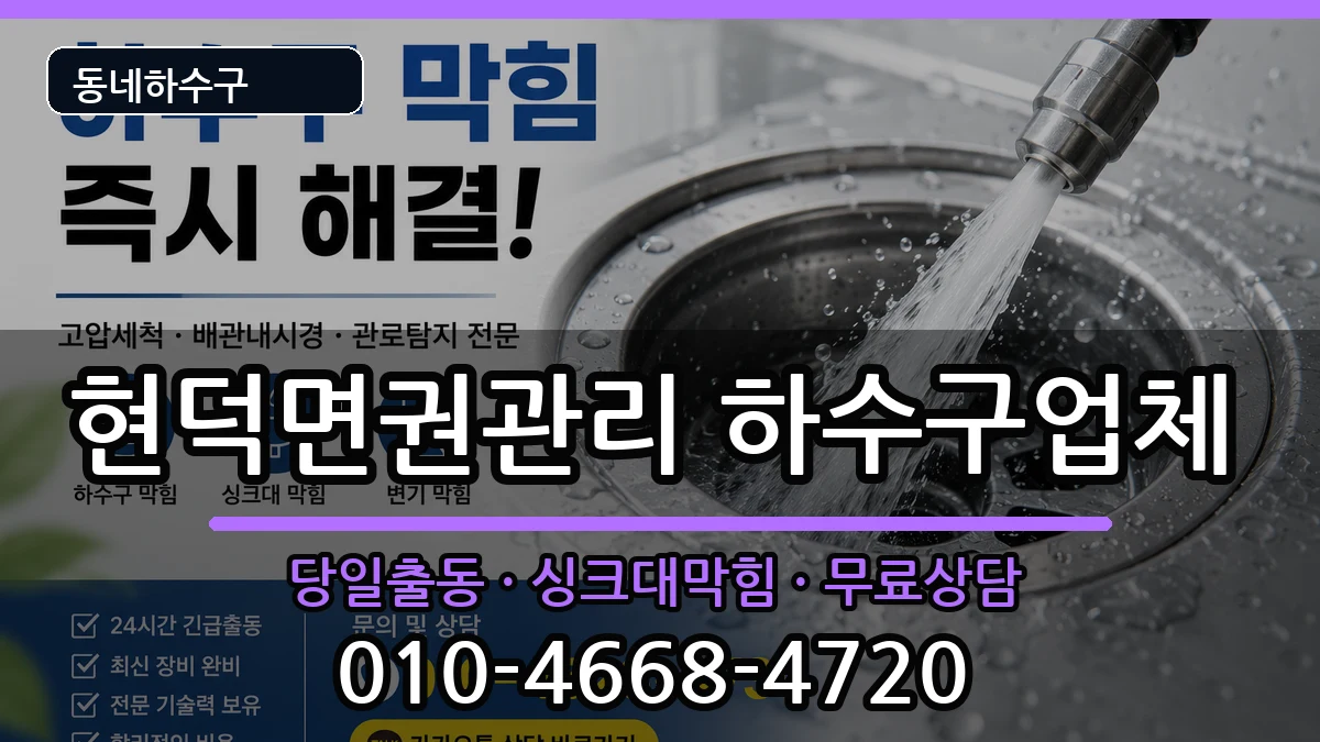 경기평택시현덕면권관리 하수구막힘 경기평택시현덕면권관리 하수구막힘 증상 처리 안내 이미지 2