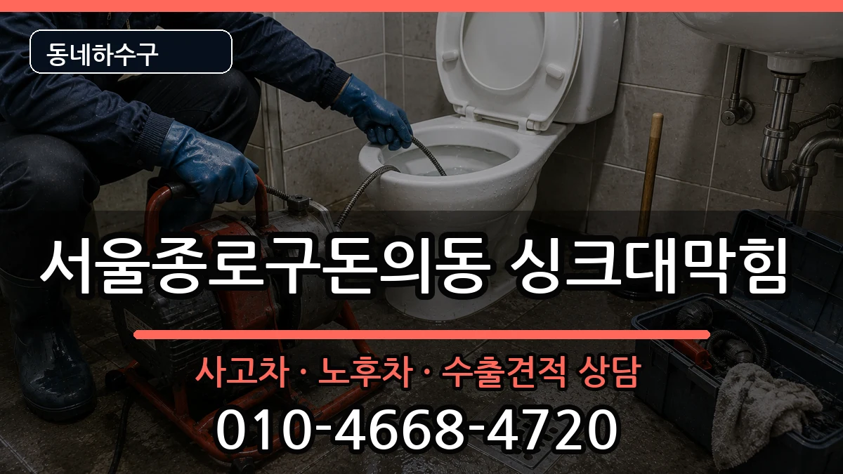 서울종로구돈의동 싱크대막힘 서울종로구돈의동 싱크대막힘 증상 처리 안내 이미지 1