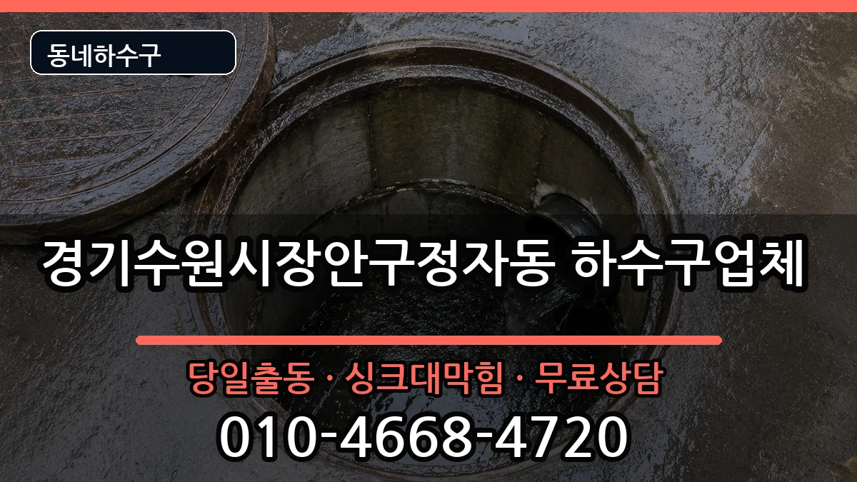 경기수원시장안구정자동 하수구막힘 증상 처리 안내 이미지 3