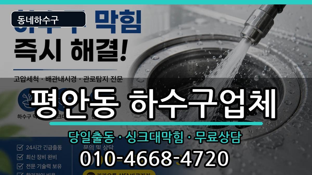 경기안양시동안구평안동  하수구막힘 지역형