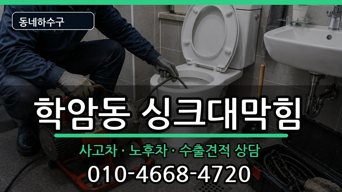 경기하남시학암동 싱크대막힘 증상 처리 안내 이미지 1