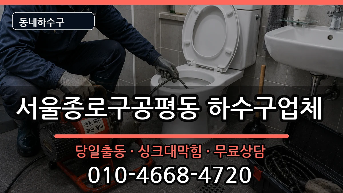 서울종로구공평동  하수구막힘 비교형