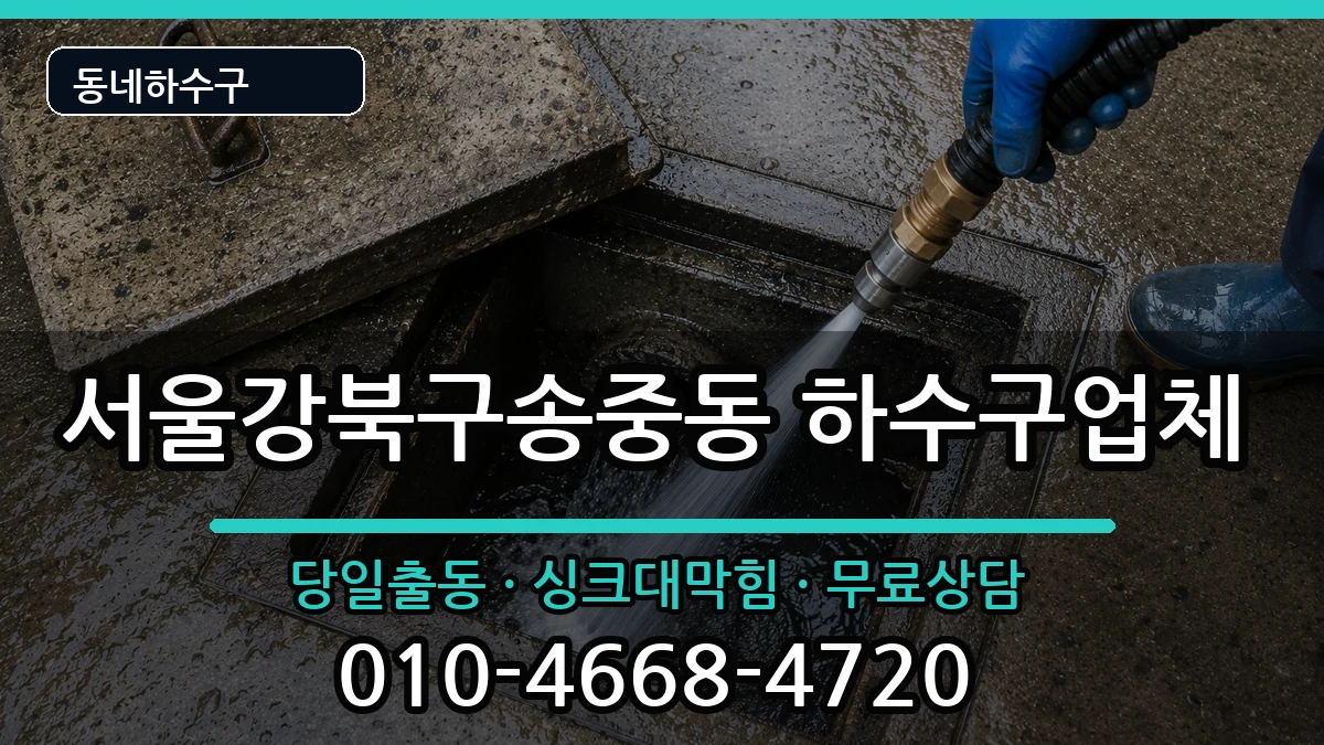 서울강북구송중동 하수구막힘 서울강북구송중동 하수구막힘 증상 처리 안내 이미지 2