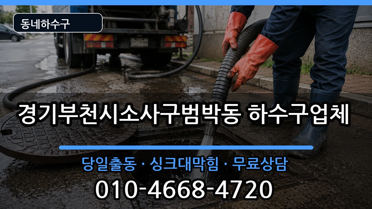 경기부천시소사구범박동 하수구막힘 증상 처리 안내 이미지 2