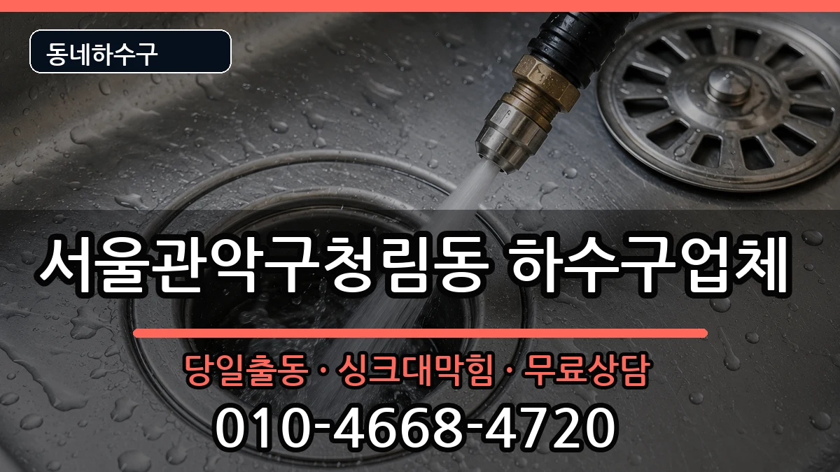 서울관악구청림동  하수구막힘 비용형