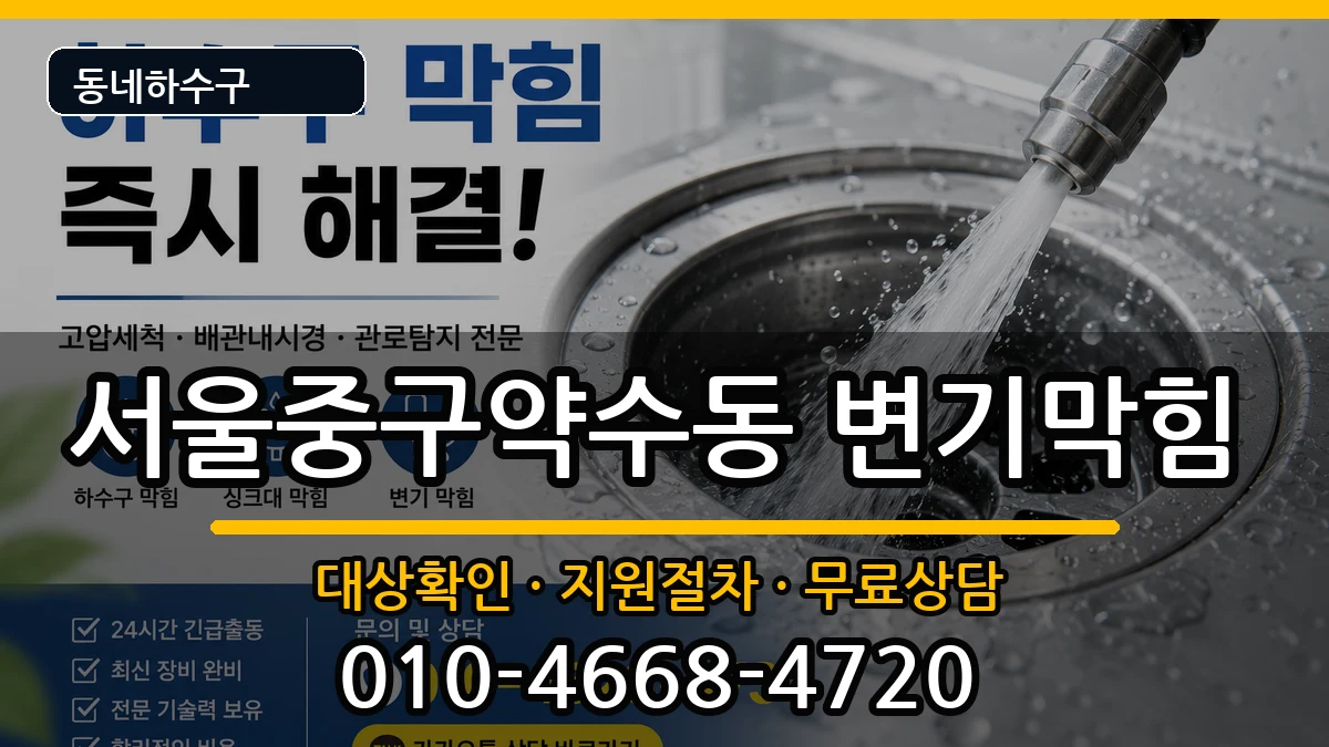서울중구약수동 변기막힘 증상 처리 안내 이미지 2