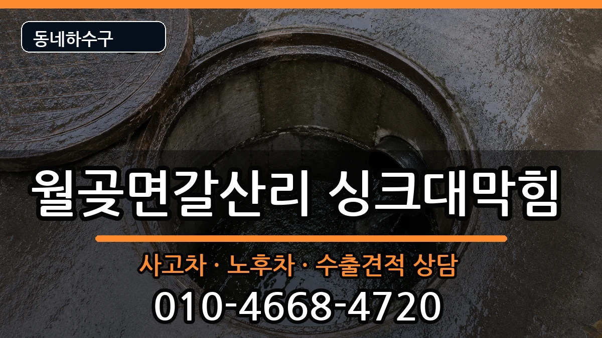경기김포시월곶면갈산리 싱크대막힘 증상 처리 안내 이미지 3