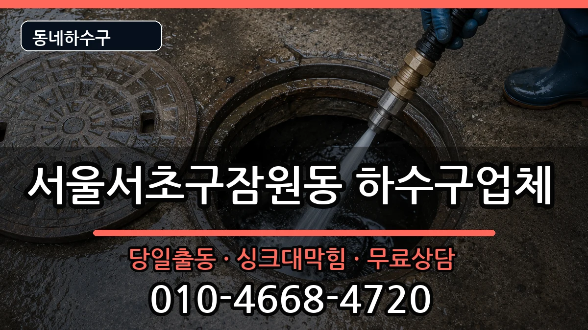 서울서초구잠원동 하수구막힘 서울서초구잠원동 하수구막힘 증상 처리 안내 이미지 3