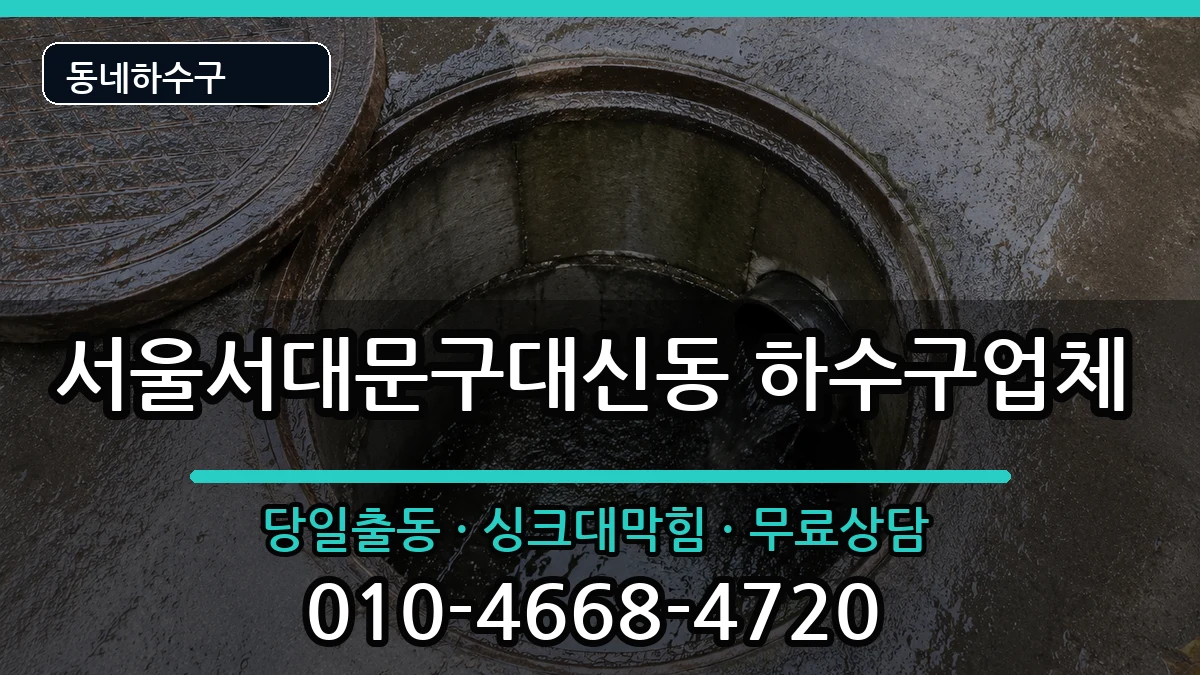 서울서대문구대신동 하수구막힘 서울서대문구대신동 하수구막힘 증상 처리 안내 이미지 2