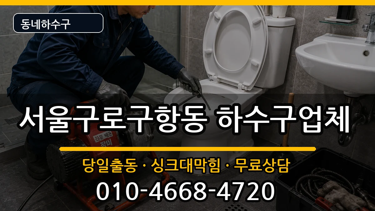 서울구로구항동 하수구막힘 증상 처리 안내 이미지 2