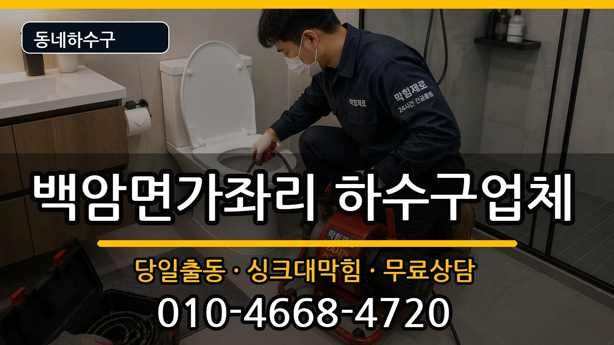 경기용인시처인구백암면가좌리 하수구막힘 경기용인시처인구백암면가좌리 하수구막힘 증상 처리 안내 이미지 3