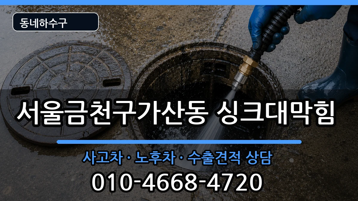 서울금천구가산동 싱크대막힘 서울금천구가산동 싱크대막힘 증상 처리 안내 이미지 1
