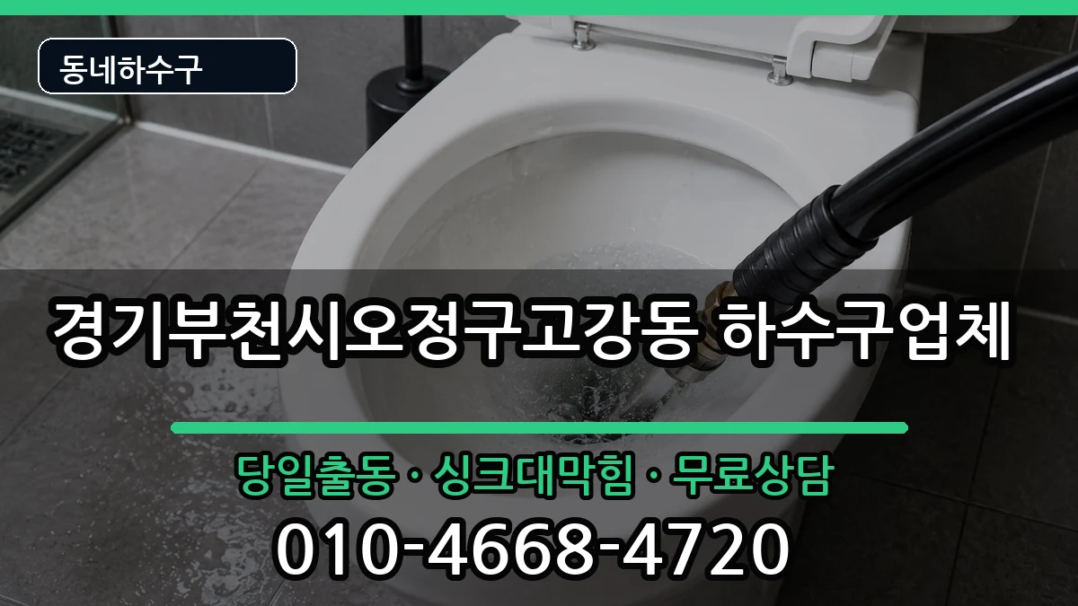 경기부천시오정구고강동 하수구막힘 경기부천시오정구고강동 하수구막힘 증상 처리 안내 이미지 1