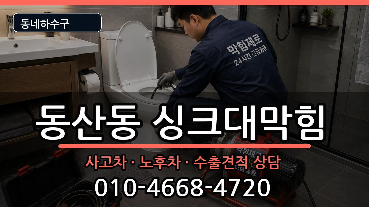 경기고양시덕양구동산동 싱크대막힘 증상 처리 안내 이미지 1