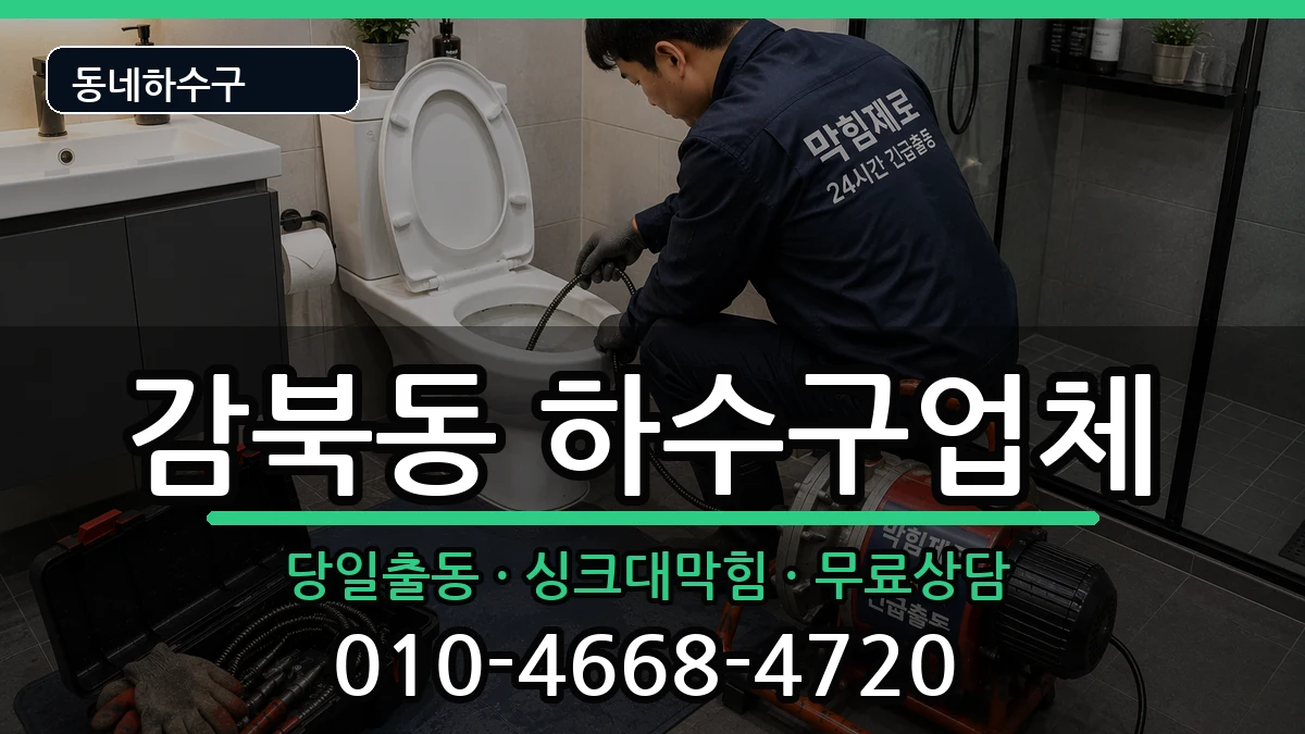 경기하남시감북동 하수구막힘 경기하남시감북동 하수구막힘 증상 처리 안내 이미지 1
