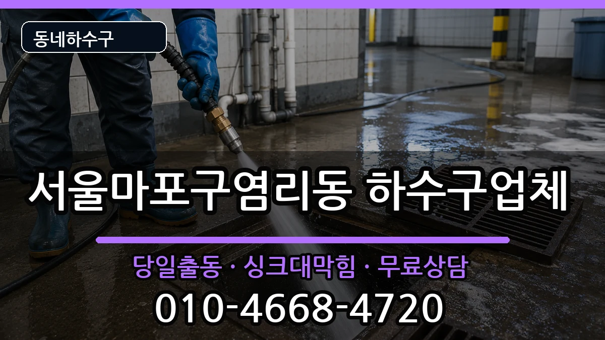 서울마포구염리동 하수구막힘 서울마포구염리동 하수구막힘 증상 처리 안내 이미지 1