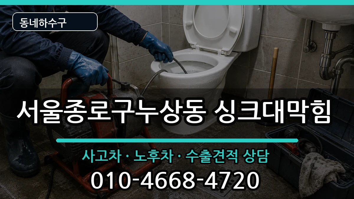 서울종로구누상동 싱크대막힘 증상 처리 안내 이미지 3