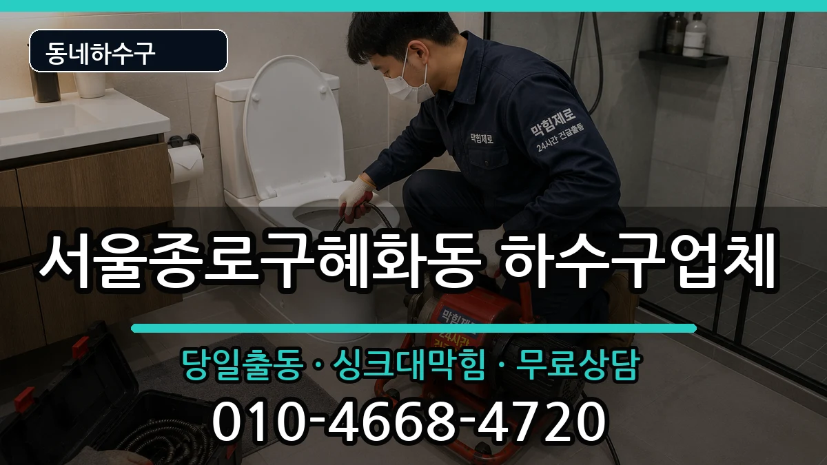 서울종로구혜화동 하수구막힘 서울종로구혜화동 하수구막힘 증상 처리 안내 이미지 1