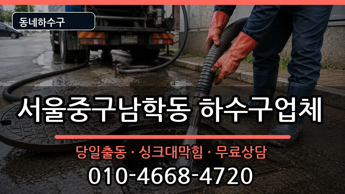 서울중구남학동 하수구막힘 서울중구남학동 하수구막힘 증상 처리 안내 이미지 3