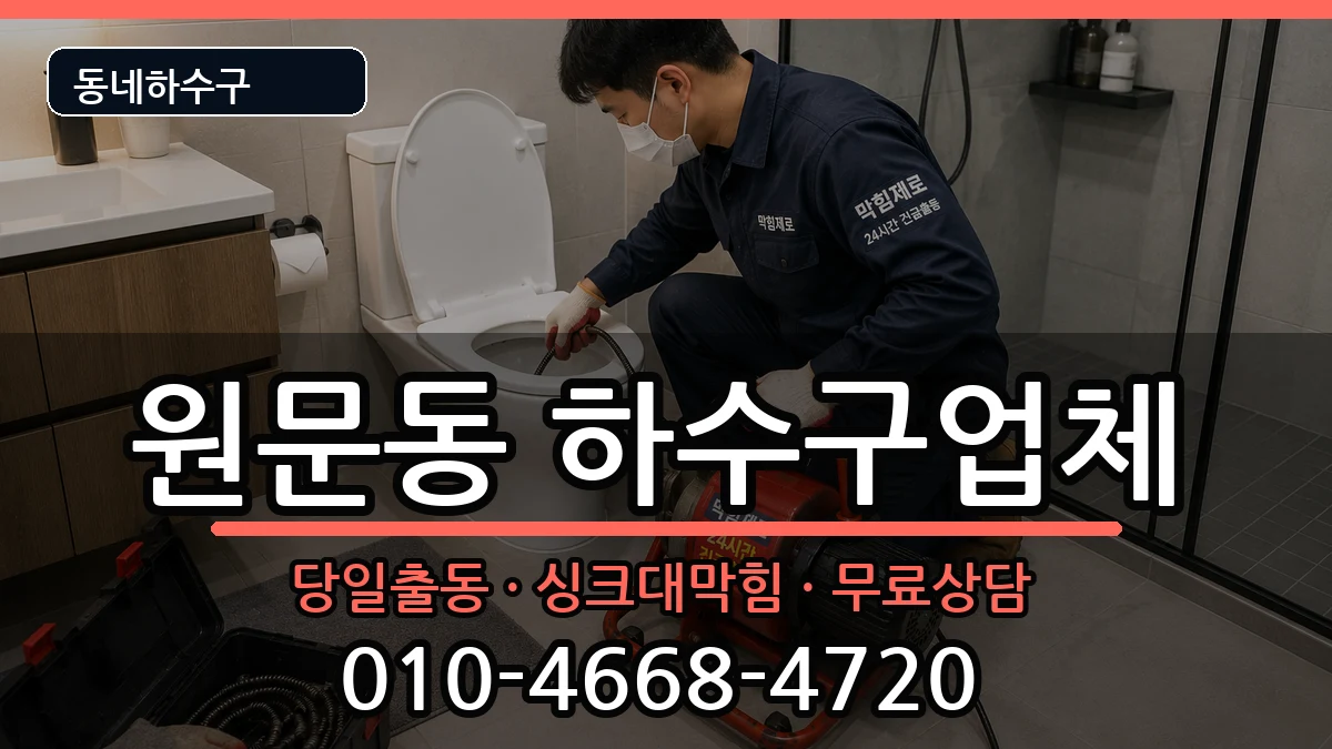 경기과천시원문동 하수구막힘 경기과천시원문동 하수구막힘 증상 처리 안내 이미지 2