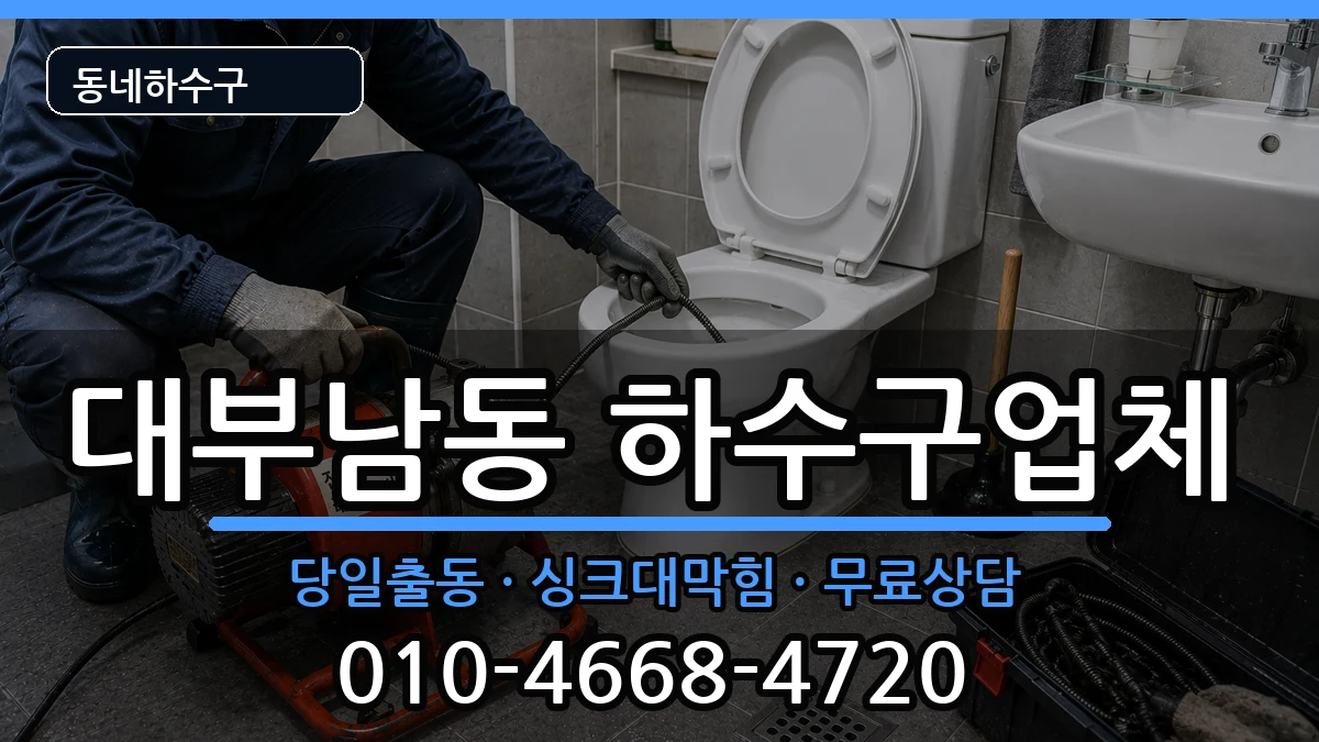 경기안산시단원구대부남동 하수구막힘 증상 처리 안내 이미지 2