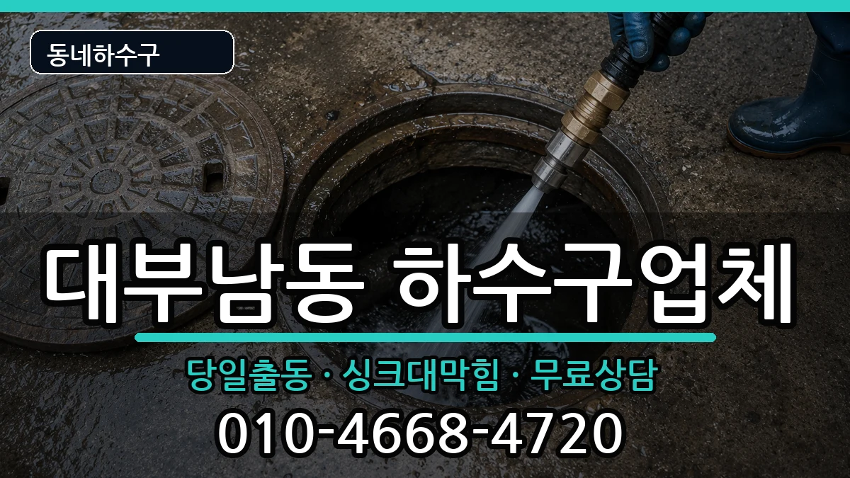 경기안산시단원구대부남동 하수구막힘 증상 처리 안내 이미지 3