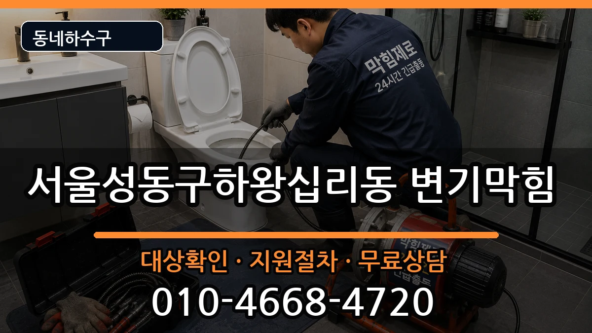 서울성동구하왕십리동  변기막힘 비용형