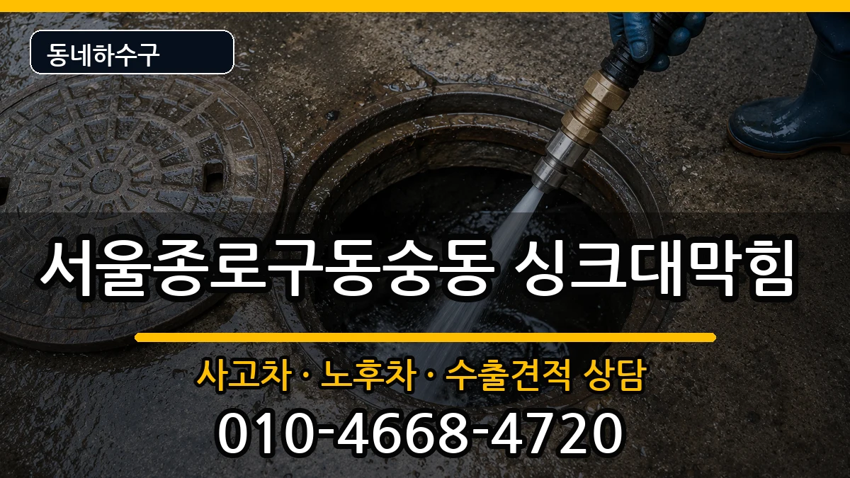 서울종로구동숭동 싱크대막힘 서울종로구동숭동 싱크대막힘 증상 처리 안내 이미지 2