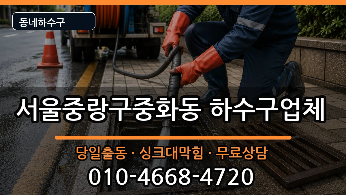 서울중랑구중화동  하수구막힘 질문형