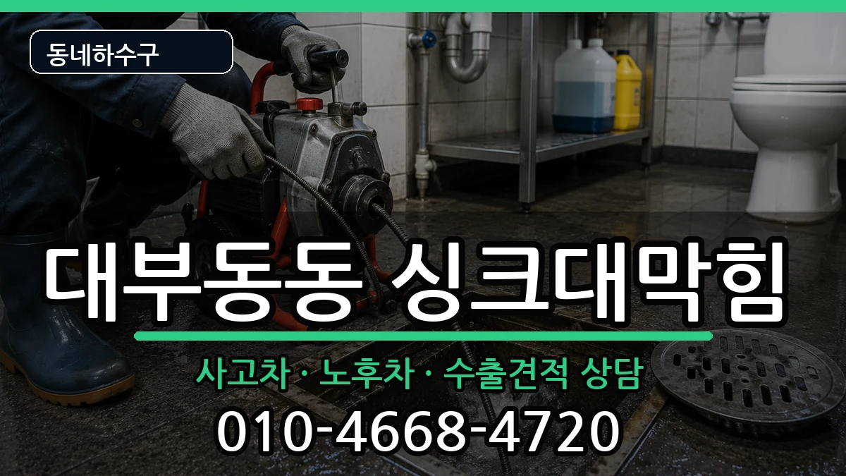 경기안산시단원구대부동동  싱크대막힘 정보형