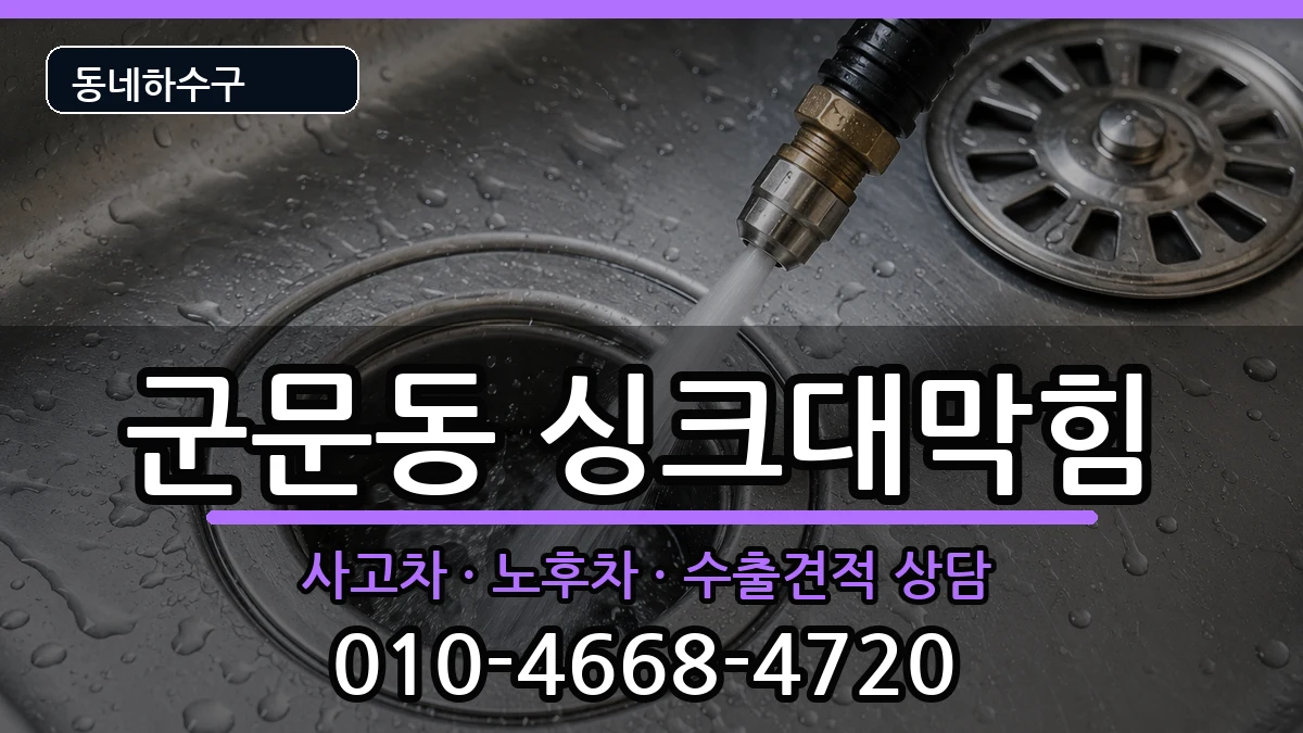 경기평택시군문동 싱크대막힘 증상 처리 안내 이미지 3