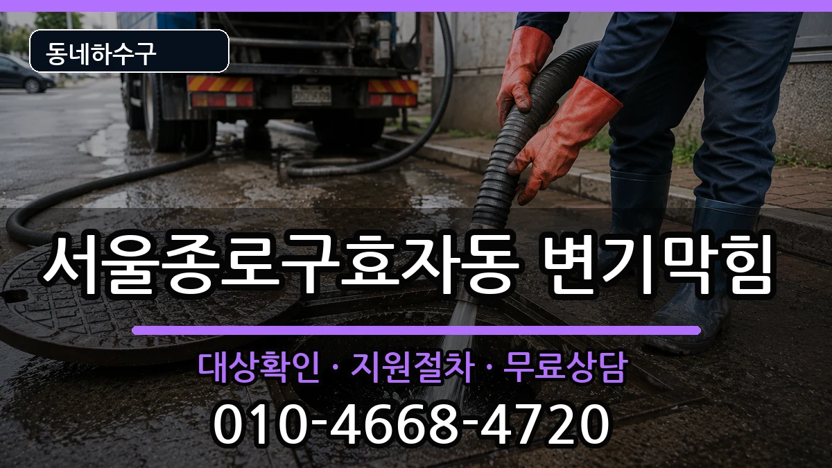 서울종로구효자동 변기막힘 증상 처리 안내 이미지 1