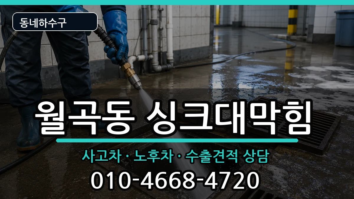 경기평택시월곡동 싱크대막힘 증상 처리 안내 이미지 2
