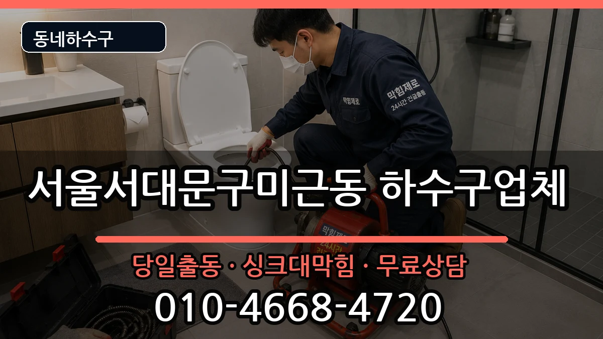 서울서대문구미근동 하수구막힘 서울서대문구미근동 하수구막힘 증상 처리 안내 이미지 3
