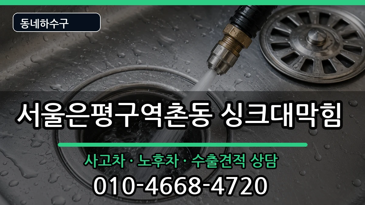 서울은평구역촌동  싱크대막힘 비용형