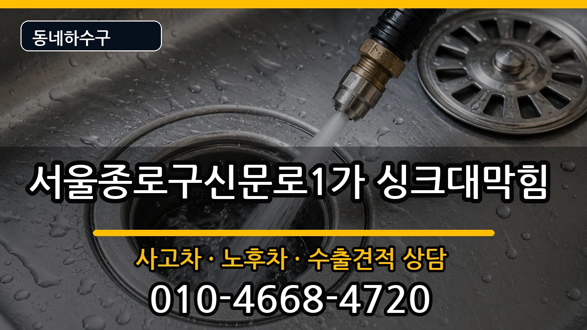 서울종로구신문로1가 싱크대막힘 서울종로구신문로1가 싱크대막힘 증상 처리 안내 이미지 1